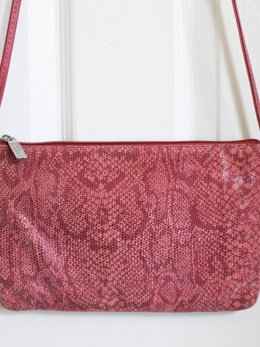 Bags by Pinky Pink Suede Snakeskin Print Purse Crossbody Bag USA Boho Y2K - Picture 2 of 10